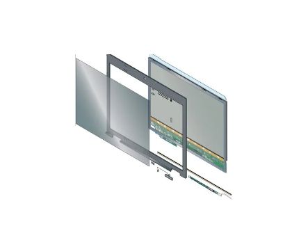3M Alcf-P-Kit-Matte, Rahmenloser Blickschutzfilter, Matt, Privatsphäre