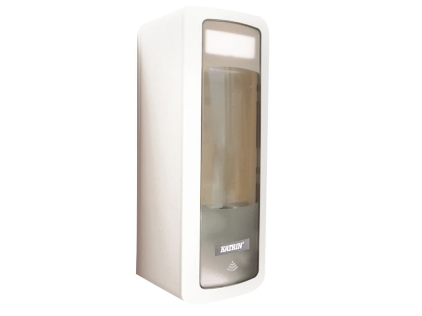 Katrin Soap Dispenser Touchfree , til sæbe og håndsprit, hvid, 0.5 ltr.