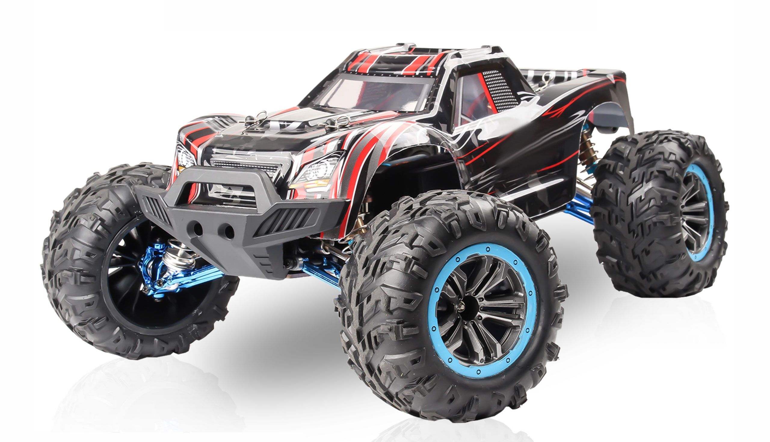 Amewi Crusher RC monstertruck 1:10 med børsteløs elmotor, 4WD, RTR - rød/sort