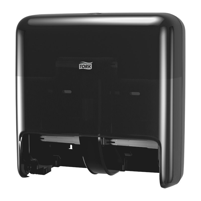 Dispenser Tork OptiServe® T7 sort, til 4 ruller toiletpapir uden hylse