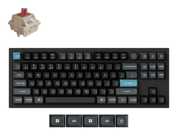 Keychron Q3 Ultra 8K, Kabel & Trådløs, Bluetooth, Mekanisk, Qwerty, Rgb Led, Sort