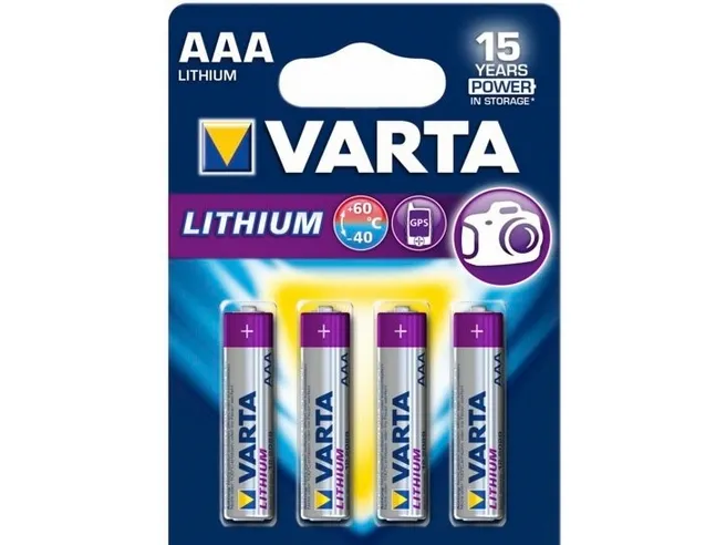 Varta Battery - LITHIUM AAA 4St. | EL Artiklar - Batteri - AAA-batterier | GameStuff