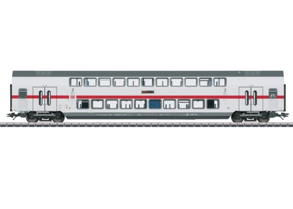 Märklin IC2 Type DBpza 682.2 Bi-Level Intermediate Car, 2nd Class, HO (1:87), 15 År, Lys grå, 1 stk
