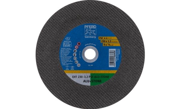 PFERD 61828222, Skæreskive, Aluminium, Sten, Flise, Støbejern, Metal uden jern, Beton, 23 cm, Alle mærker, Fladcenter, 2,22 cm
