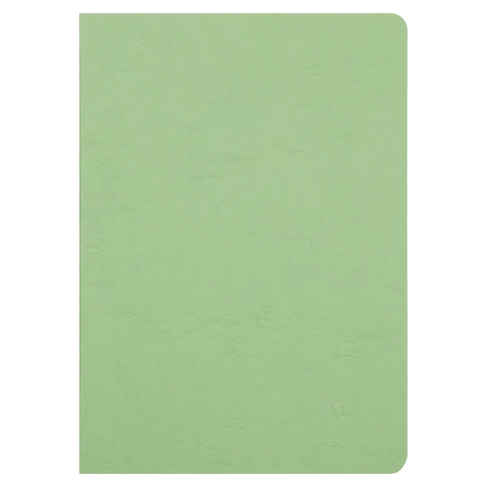 Clairefontaine Age Bag Green Notebook A4, 96 sidor/48 ark, 90 grams vitt papper, olinjerat, kartongomslag | Papper & Emballage - Block & Post-It - Anteckningsböcker | GameStuff