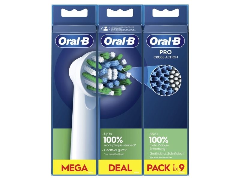 Oral-B Pro Crossaction Børstehoveder, 3+3+3-Pak