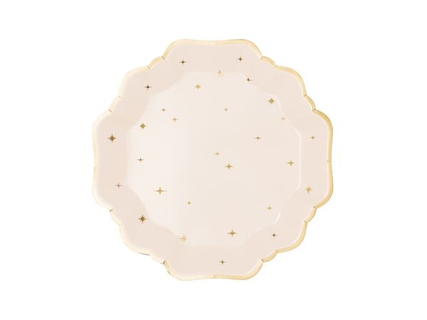 Pappteller Mit Goldenen Sternen, 21 Cm