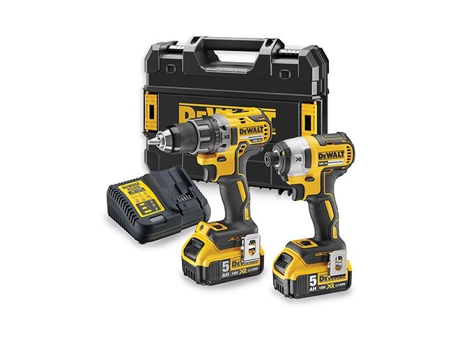 DeWALT DCK268P2T-QW, Eldriven skruvdragare, Pistolhandtag, Svart, Gul, Batteri, 18 V, Litium-Ion (Li-Ion)
