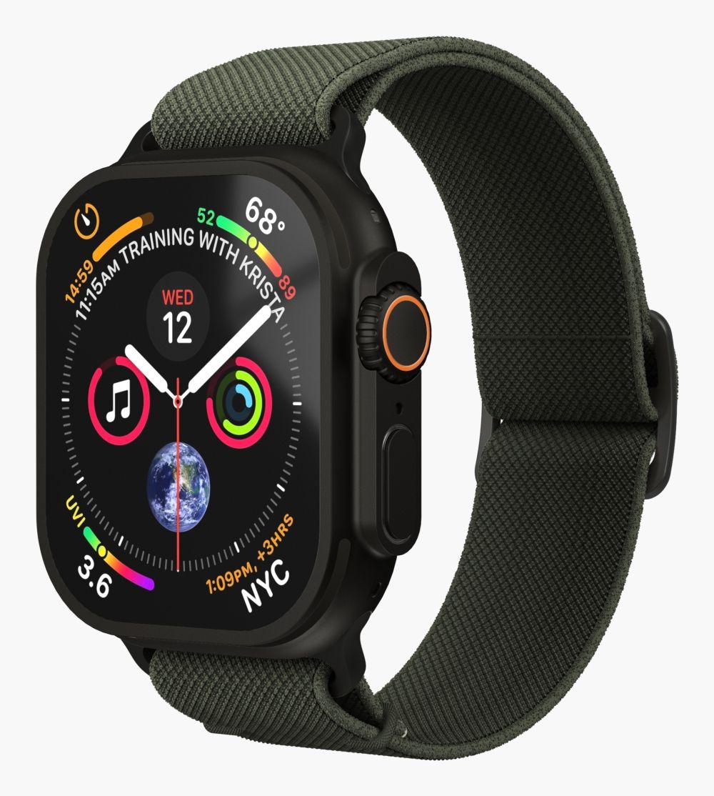 Vonmählen Aws00188, Band, Smartwatch, Sort, Oliven, Apple, Apple Watch Ultra, Nylon