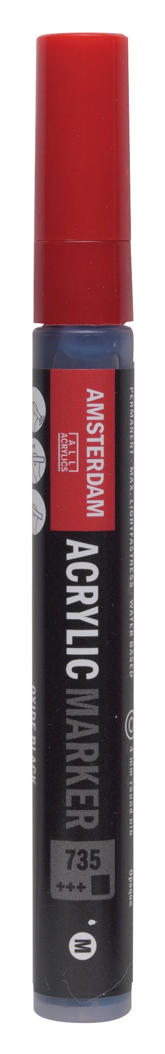 Artequipment Amsterdam Acrylic Marker 4 Mm Oxide Black 735