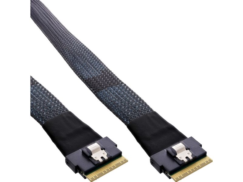 Inline Slim Sas Kabel, Sff-8654 8X Zu Sff-8654 8X, 48 Gb/S, 0,5M, 0,5 M, Sff-8654 8I, Sff-8654 8I, Gerade, Gerade, Stecker/Stecker