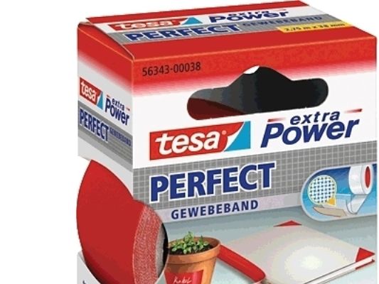 Tesa Extra Power Perfect Lærredstape (2,75m x 38mm) Rød
