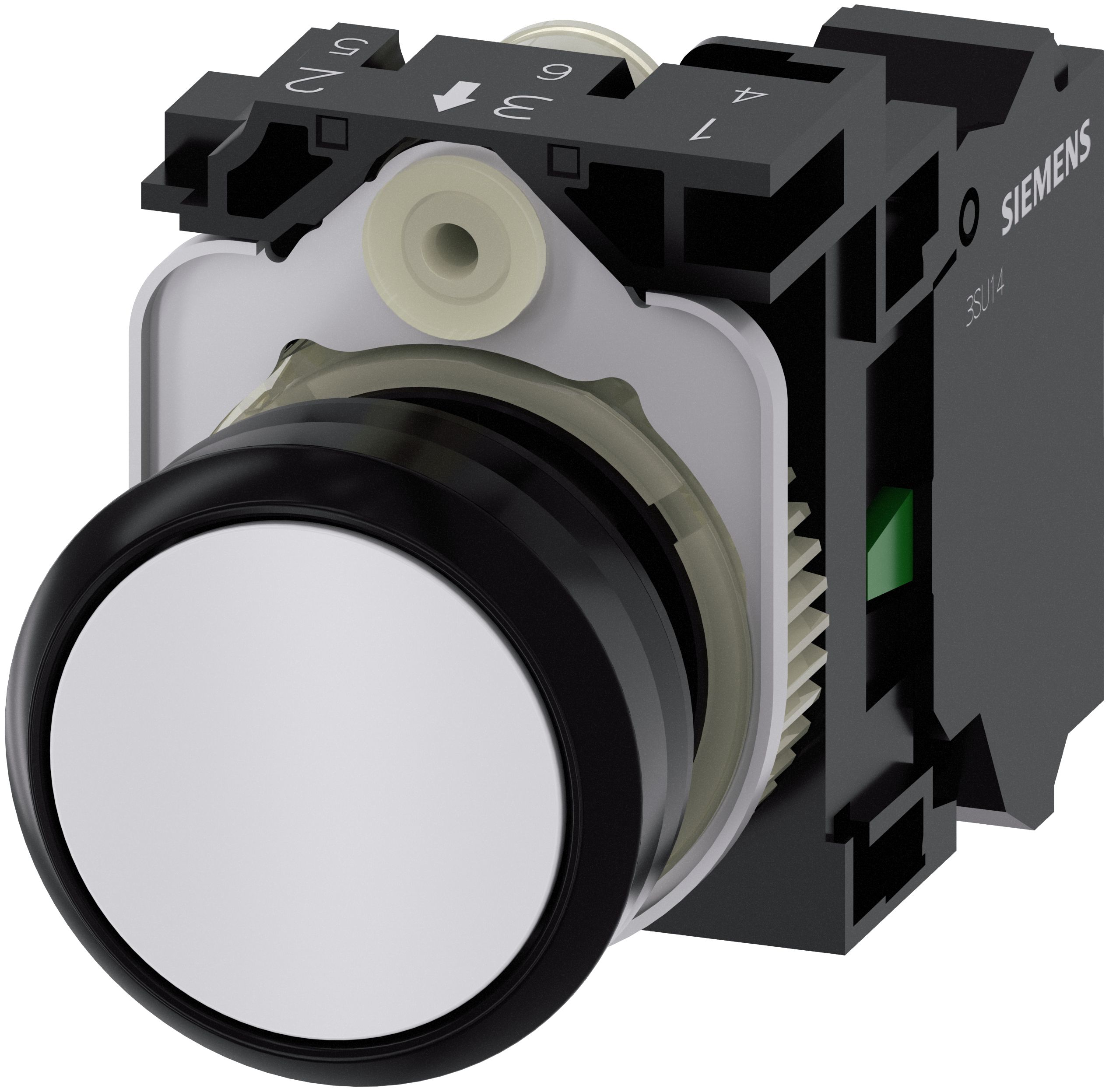 Siemens 3SU1100-0AB60-3BA0 Drucktaster Druckknopf 1S, IP67, IP69K, 2,23 cm, 50 mm, 100 mm, 30 mm, 50 g