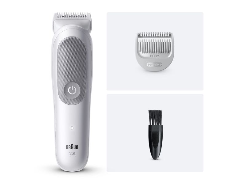 Braun Series 5 Bg5500, Nass & Trocken, Akku, Grau, Weiß