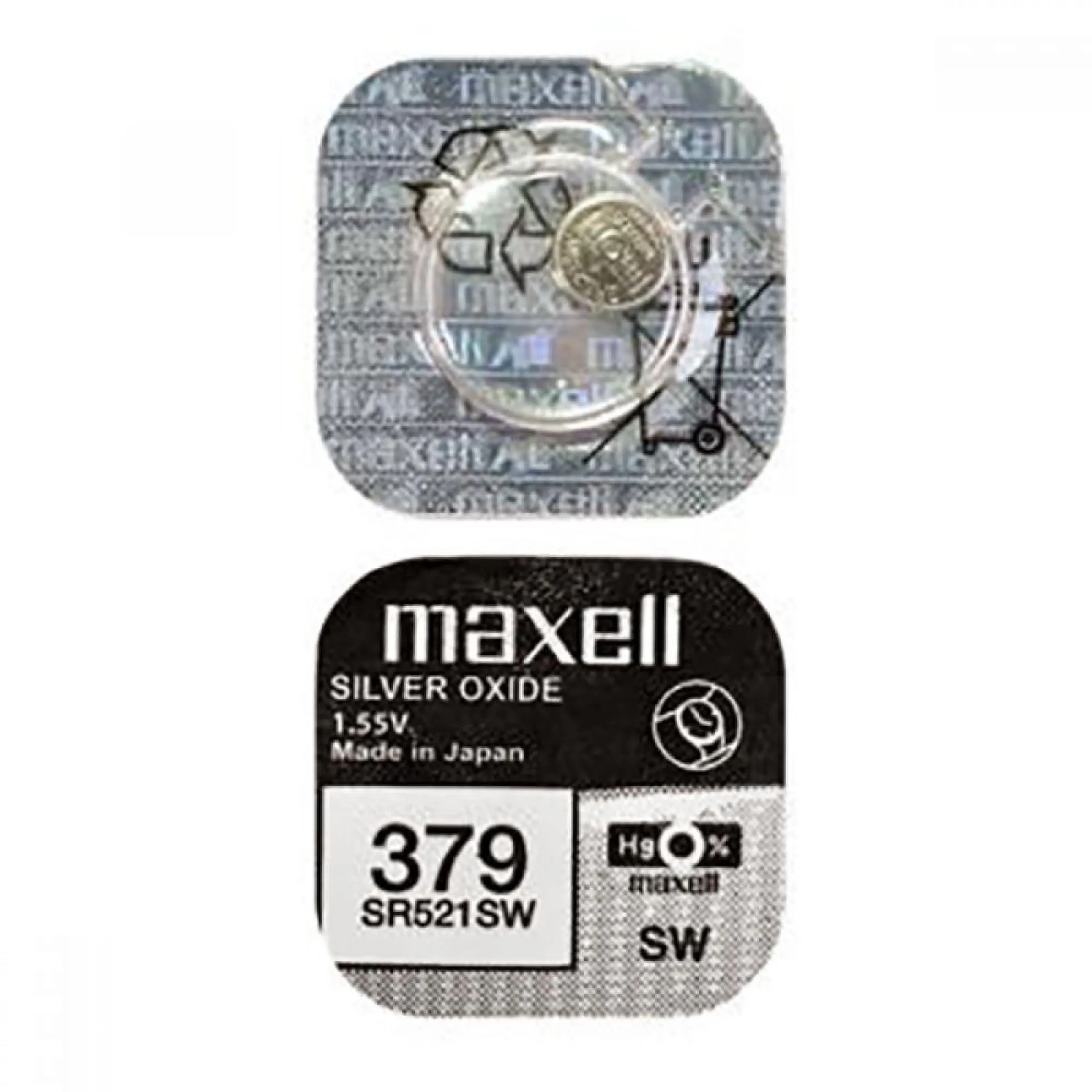 Maxell 18293000, Engångsbatteri, SR521SW, Silver-oxid (S), 1,55 V, 10 styck, 16 mAh | EL Artiklar - Batteri - Uppladdningsbara batterier | GameStuff