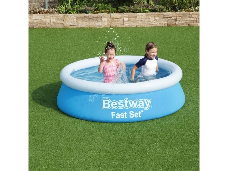 Bestway oppustelig pool Fast Set 183x51 cm rund blå