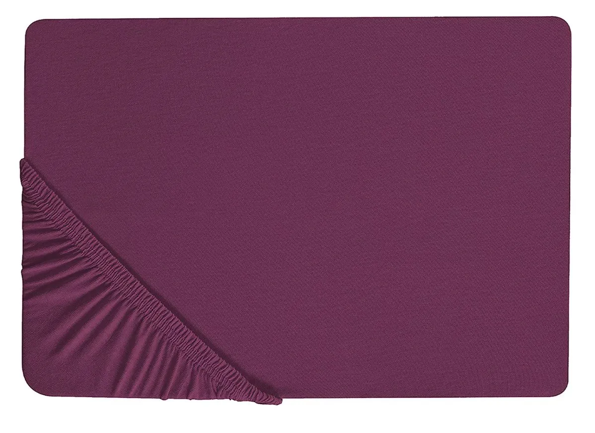 Beliani bomuldslagen 180 x 200 cm bordeaux JANBU Lumarko!