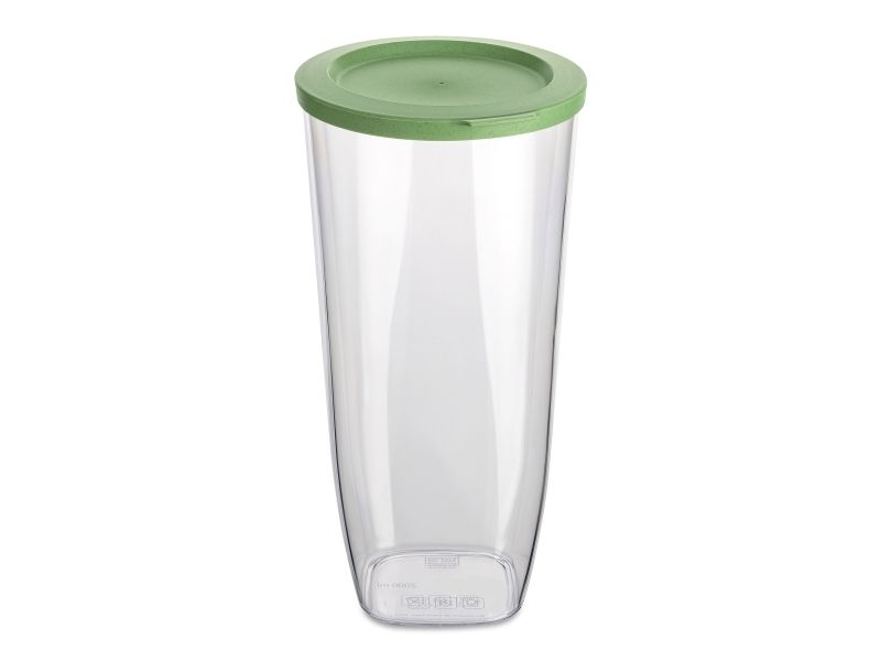 Koziol Connect Dry L, Behälter, Rund, 2 L, Grün, Transparent, 125 Mm, 132 Mm