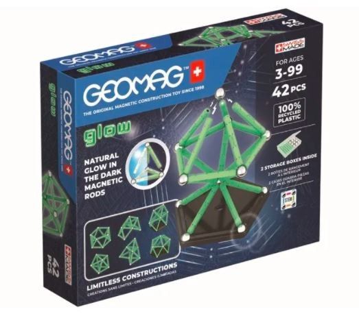 Geomag Magnetsæt - Glow Recycled - 42 Dele
