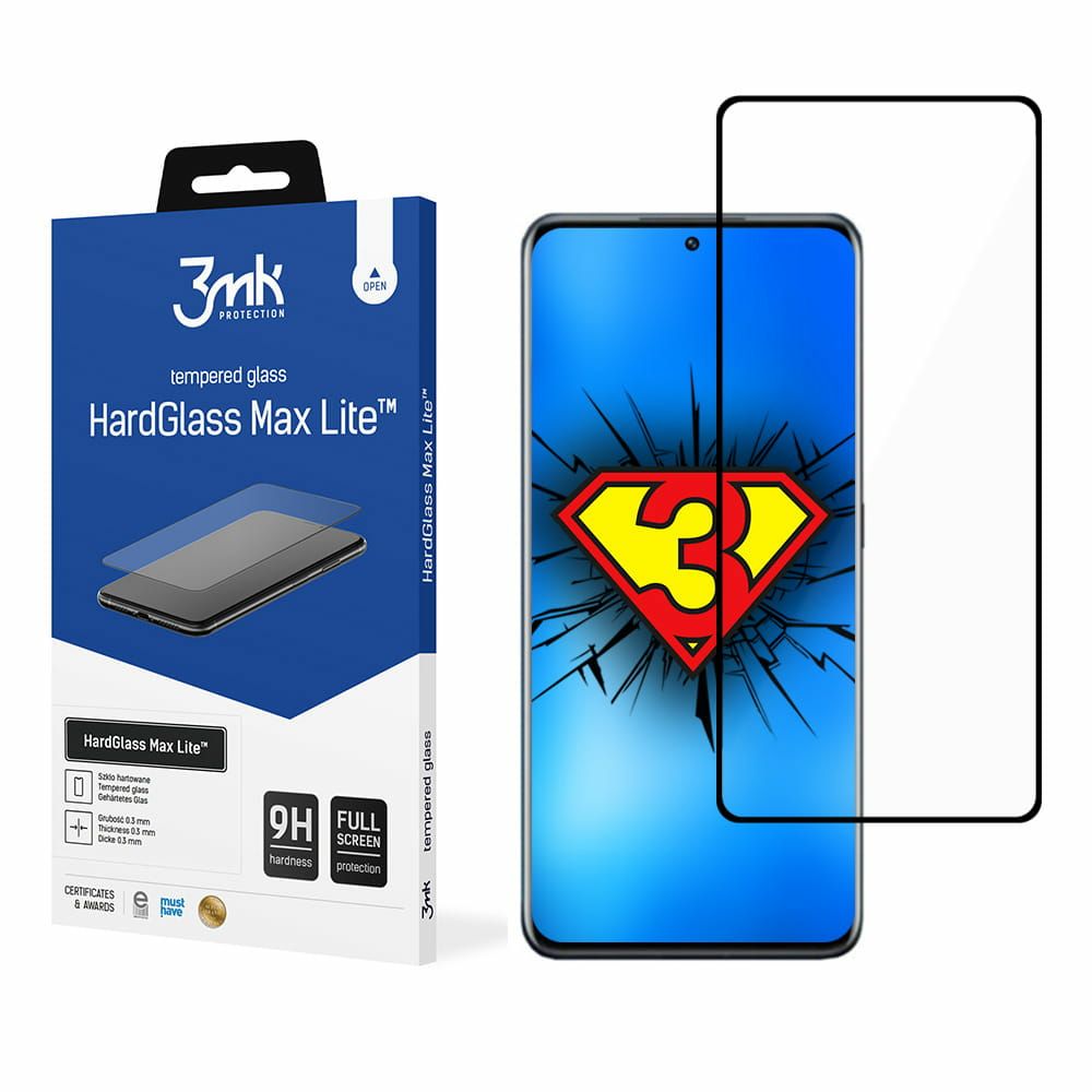 3Mk Hardglass Max Lite Xiaomi 12/12X Sort/Sort