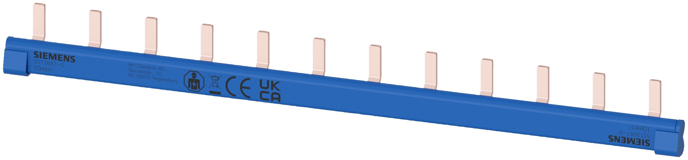 Pin Samleskinne 5St 10Mm² 6X 1Pn (2Mw) 12Mw