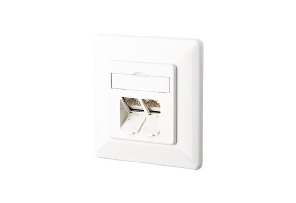 BTR E-DAT C6A UP - Uttag för nedsänkt montering - CAT 6 - RJ-45 X 2 - kritvit, RAL 9010 | EL Artiklar - Andra EL - Pluggar och uttag | GameStuff