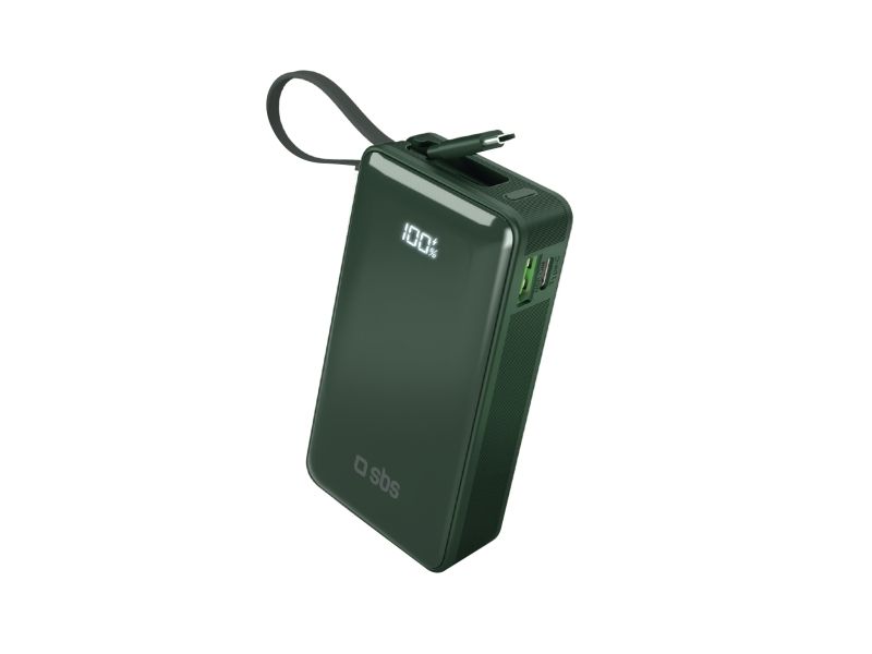 Sbs Ttbb10000lcdtcpd20g, 10000 Mah, Adaptive Schnellladung, Power Delivery, Grün