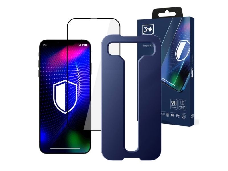 3Mk Hardy, Apple, Iphone 16 Pro Max, Scratch Resistant, Shatterproof, Black, Transparent, 1 Pc(S)