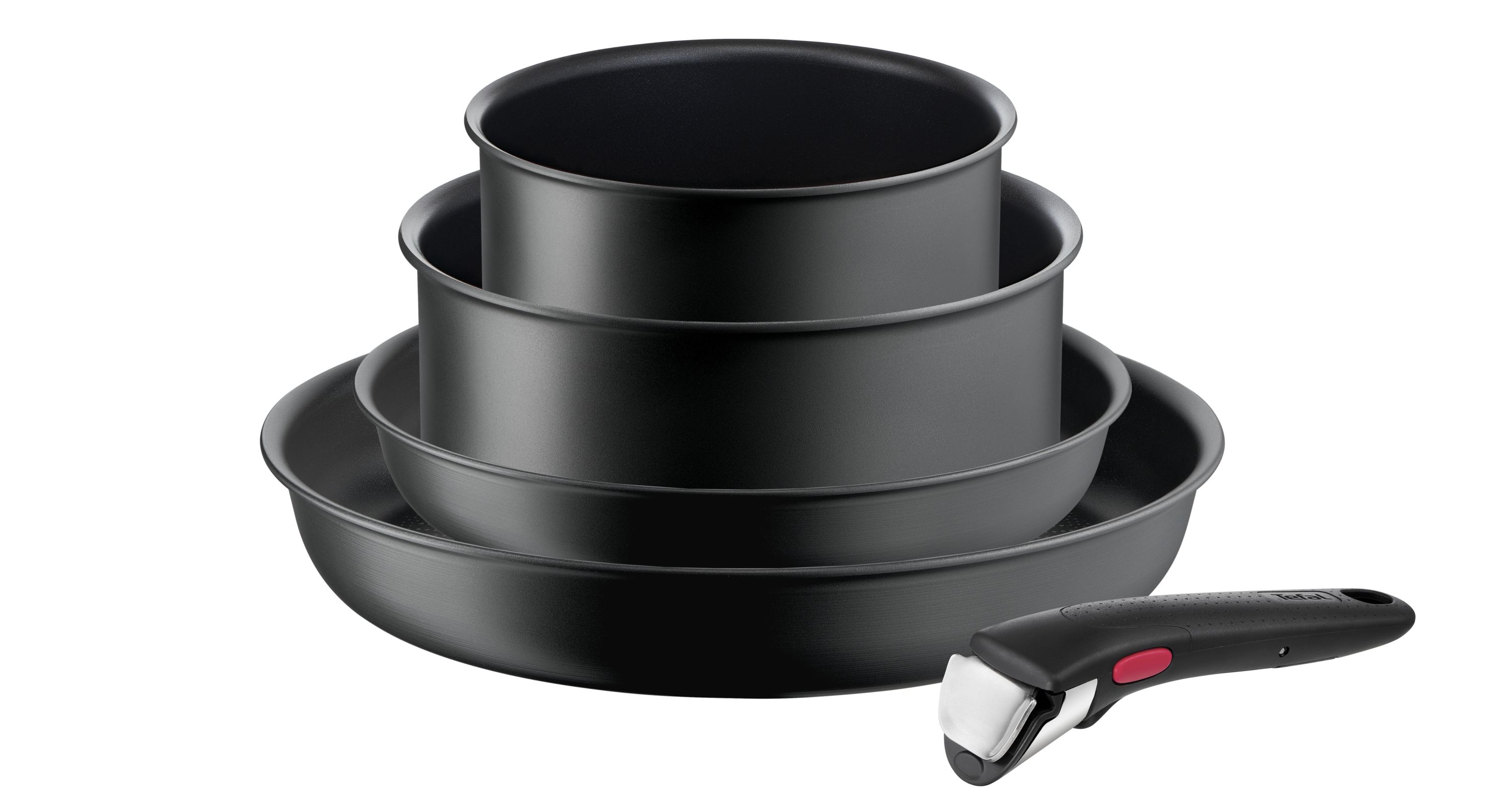 Tefal Ingenio Unlimited Ingenio Ultimate 5-Teiliges Set L76495, Gemischtes Set, Schwarz, Aluminium, Titan, Schwarz, Thermo-Punkt