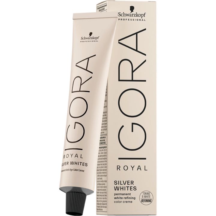 Schwarzkopf Igora Royal Silver Whites, Silber, Silver, Unisex, 60 Ml, Tube, Couleur Pour Cheveux / Toner, Colorants Oxydants:Aqua (Water, Eau), Cetea