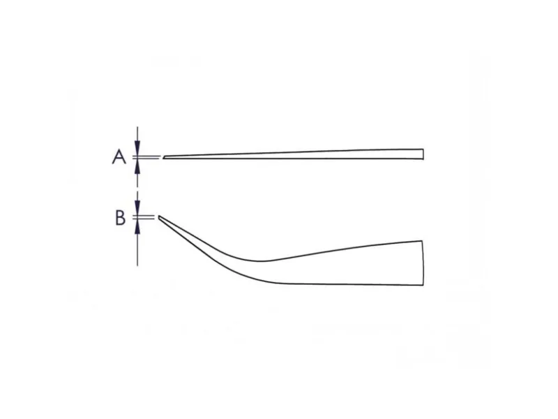 Knipex 92 81 03, Rustfrit stål, Sort, Rustfrit stål, Tilspidset, Buet, 17 g, 15 mm