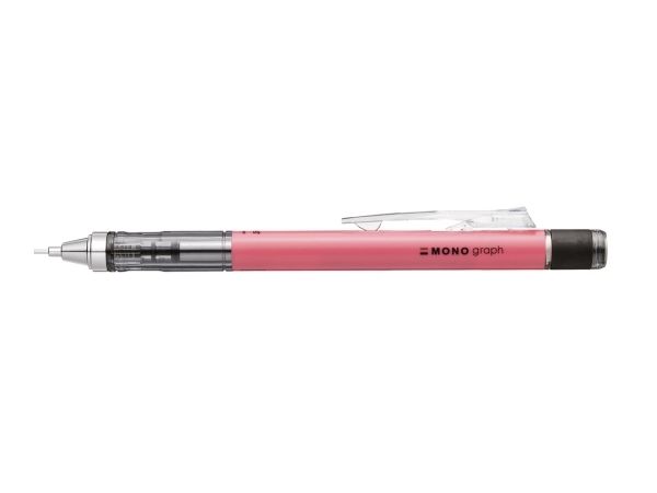 Tombow MONO graph, Lyserød, Plast, Hvid, 0,7 mm, Rund, Plast