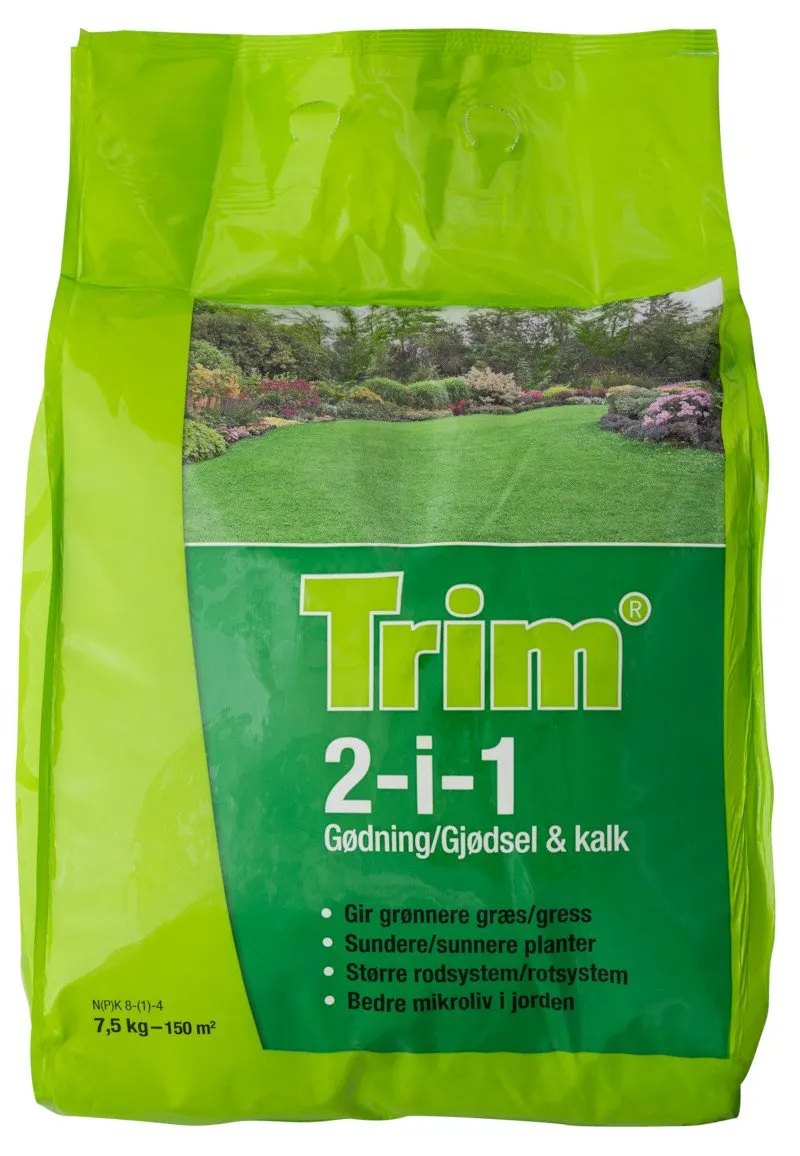 Trim® 2-i-1 gødning + kalk - 7,5kg