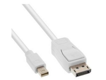 Inline Mini Displayport Zu Displayport Kabel, Weiß, 1,5M, 1,5 M, Displayport, Mini Displayport, Stecker, Stecker, 3840 X 2160 Pixel