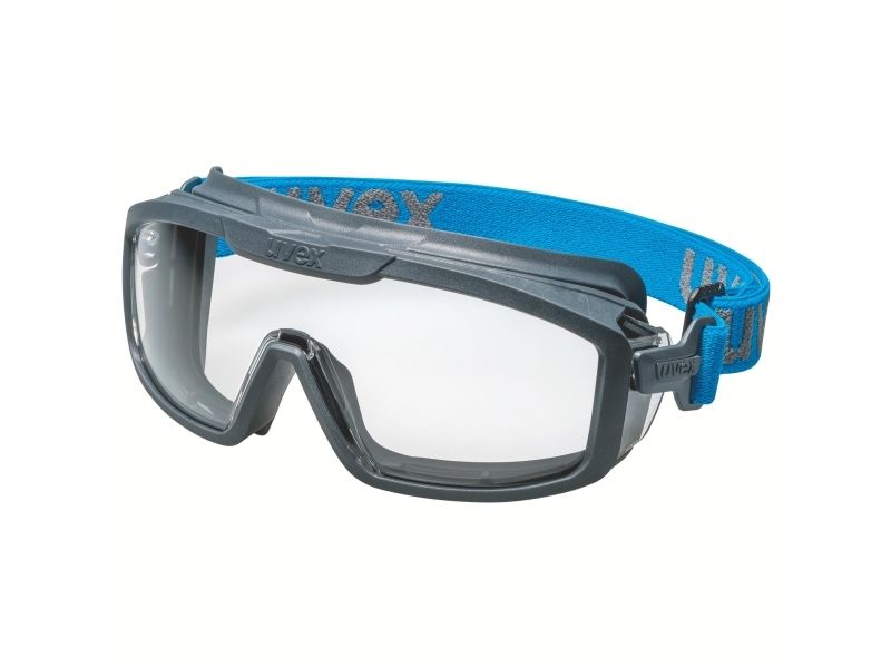 Uvex I-Guard+, Sicherheitsbrille, Unisex, Blau, Grau, Transparent, Polycarbonat (Pc), Polycarbonat