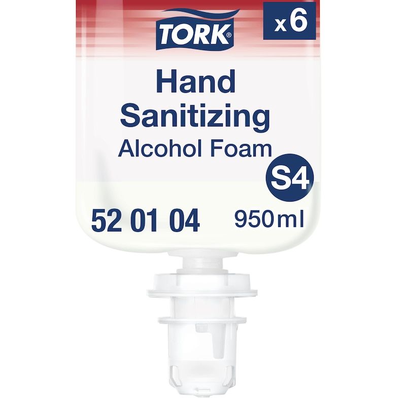 Tork Alkohol Hånddesinfektion Skum, S4, 95 ml - (6 stk. x 950 ml pr./karton)