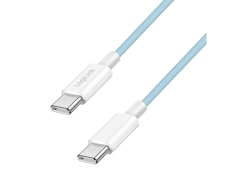 LogiLink CU0349, 0,5 m, USB C, USB C, USB 2.0, 0,48 Gbit/sek., Blå