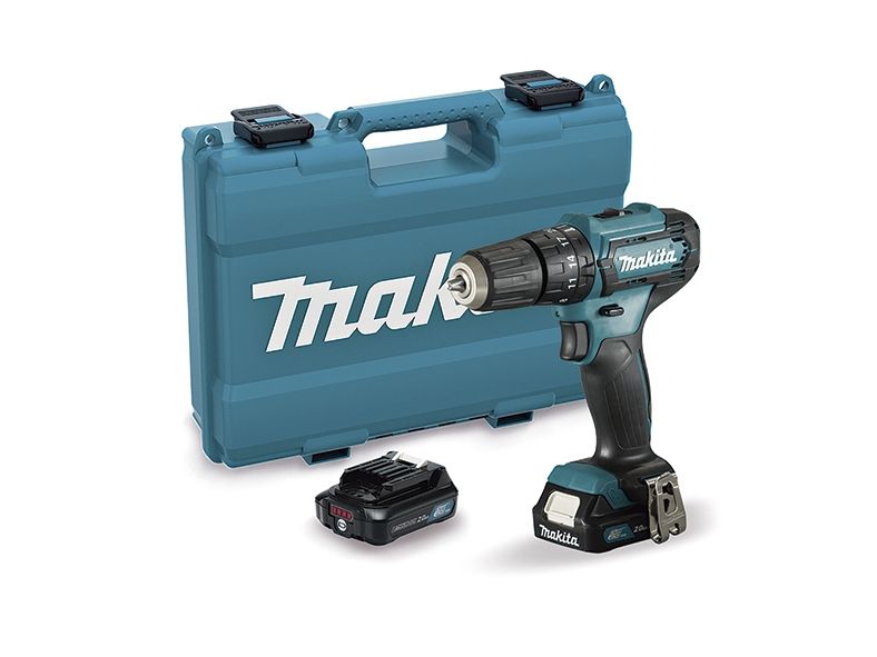 Makita HP333DSAE borrskruvdragare 12 V 30/14 Nm, 2x2,0 Ah