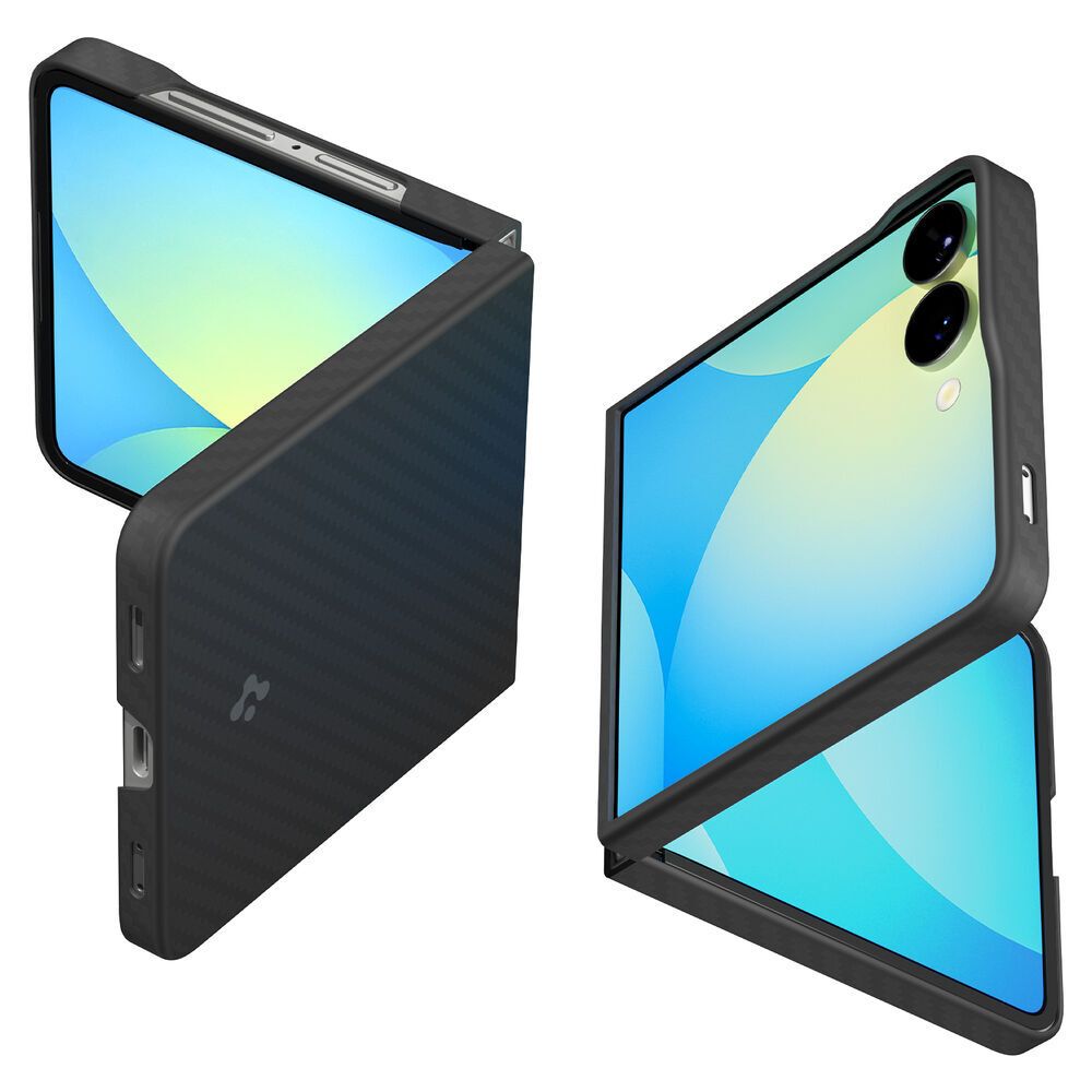 Spigen Airskin Aramid - Tasche Für Samsung Galaxy Z Flip 7 (Schwarz)