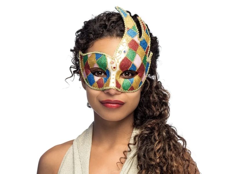 Venice Jester Halvmaske
