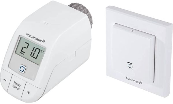 Homematic IP Smart Home radiator thermostat basic (HmIP-eTRV-B-2), heating thermostat (white)