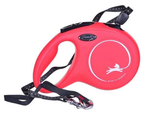 Flexi New Classic Snor M, 8M, 20Kg, Rød