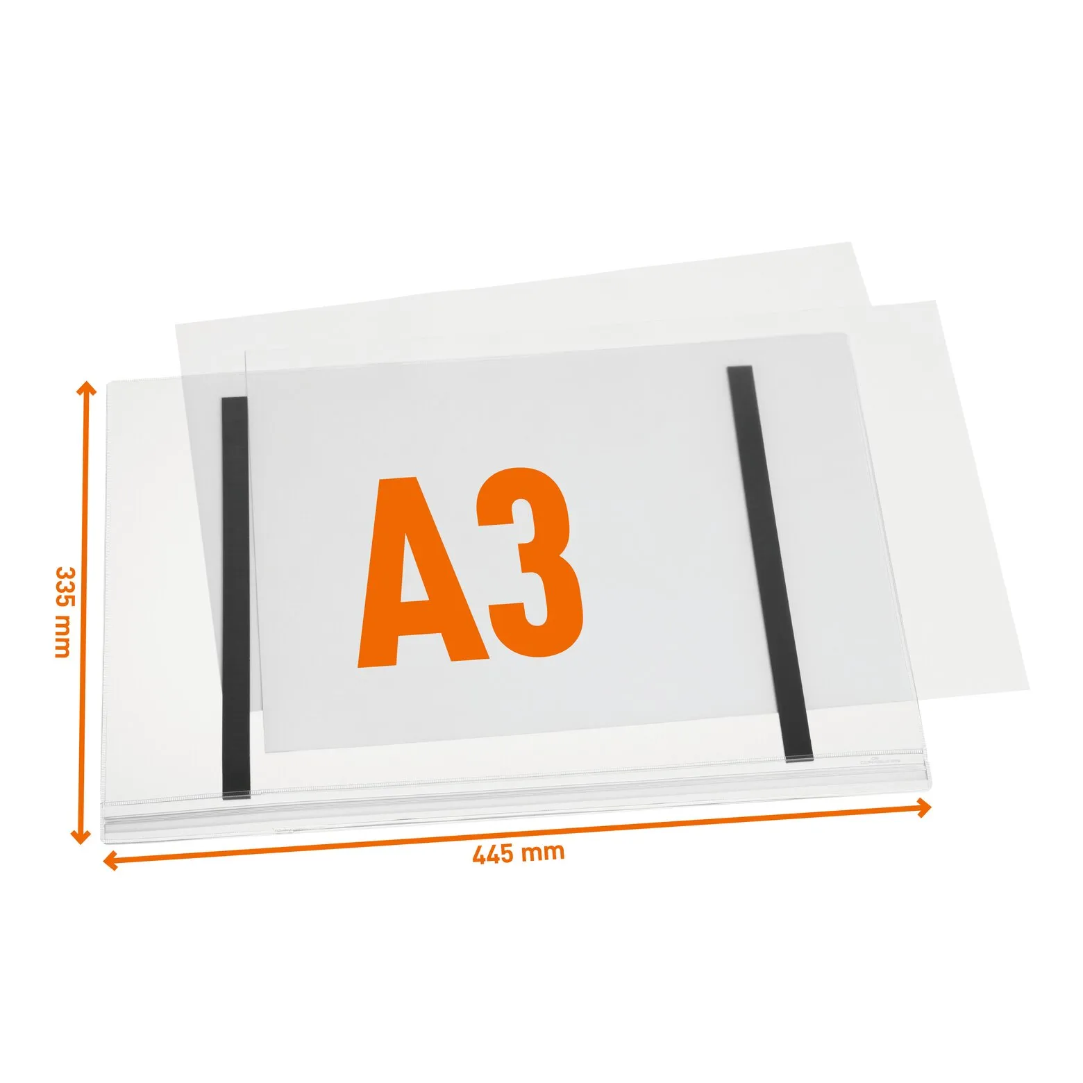 DURABLE - Visningsram - för A3, Tabloid (279 x 432 mm) - magnetisk - transparent (paket om 5) | Papper & Emballage - Skyltning | GameStuff