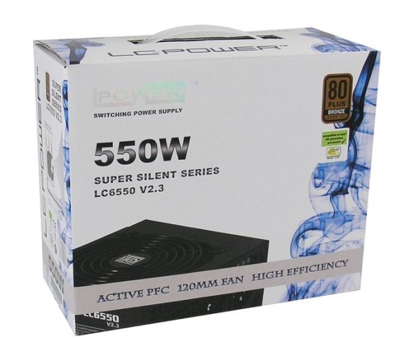 Lc-Power Lc6550 V2.3, 550 W, 230 V, 50 Hz, 5 A, Aktiv, 145 W