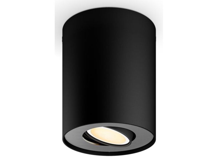 Philips Hue White Ambiance Pillar Single Spotlight (Gu10), Inkl. Gu10-Led, Bluetooth-Styring Via App, Inkl. Dæmperkontakt, Tilføj Hue Bridge