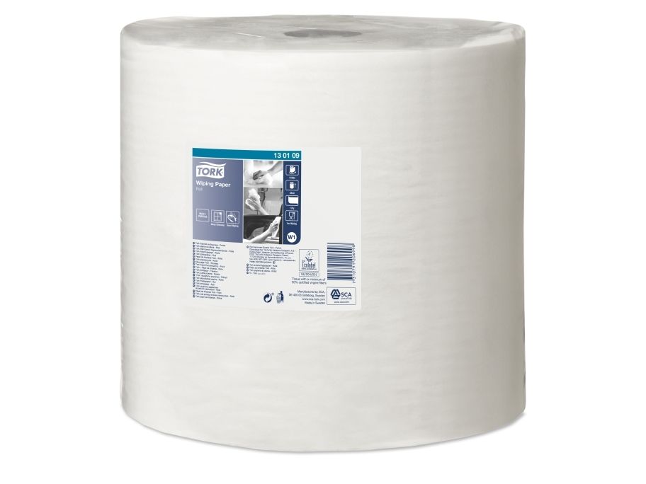 Aftøringsrulle Industri Tork W1/W2 standard 1-lag hvid