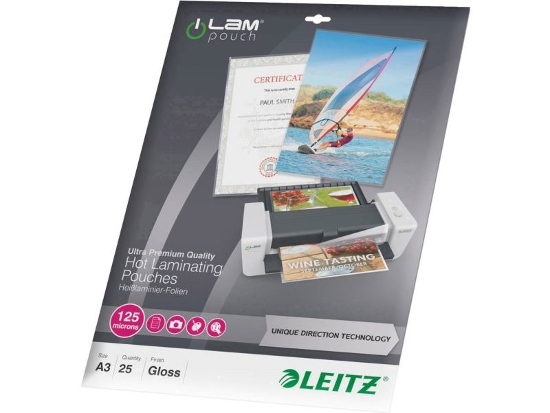 Lamineringslommer Leitz A3 125 Micron Krystalklar Udt - (25 Stk.)
