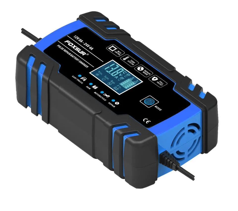 Car Battery Charger,12V/24V 8A 4A Intelligent Automatic Battery Charger for Car