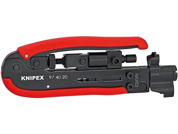 Knipex 97 40 20 SB, Svart, Röd, BNC, F-typ, RCA, 175 mm, 430 g | EL Artiklar - Verktyg för EL - Kabelverktyg | GameStuff