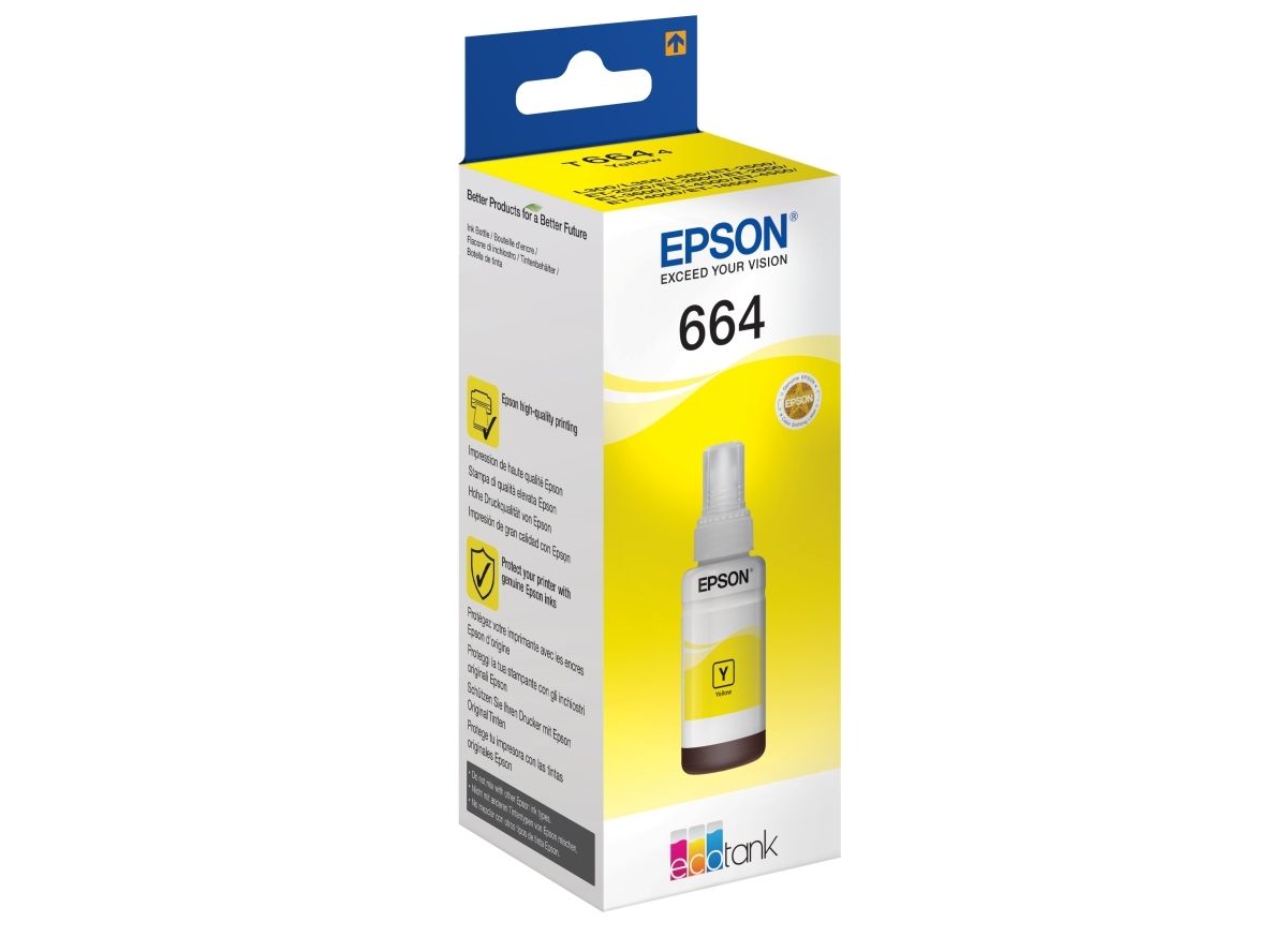 Epson T6644 - 70 ml - gul - original - påfyllnadsbläck - för EcoTank ET-14000, ET-16500, ET-2500, ET-2550, ET-2600, ET-2650, ET-3600, ET-4500, ET-4550 | Skrivare - Bläck, toner & förbrukningsvaror - Bläck | GameStuff